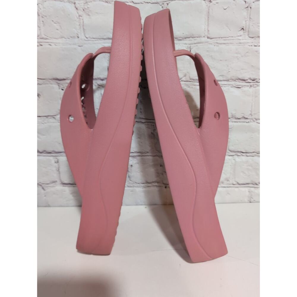 Crocs Baya Platform Flip Flop Thong Pink Rubber Women's 10 Excellent Condition - Picture 7 of 12